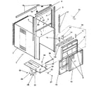 Kenmore 2538771065 cabinet and front panel diagram