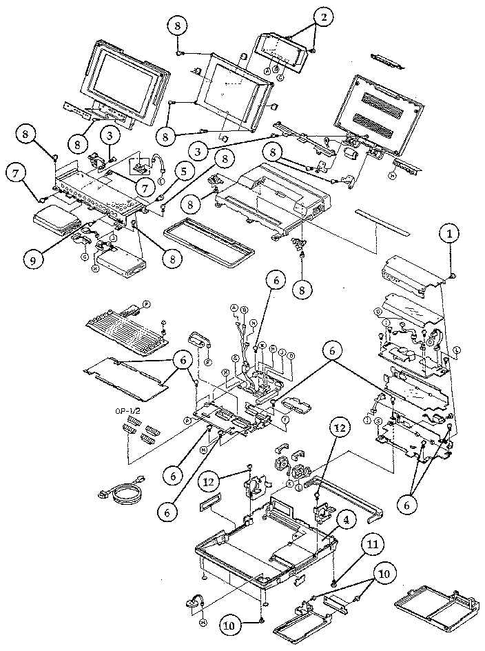 T3100e personal computer assembly, hardware