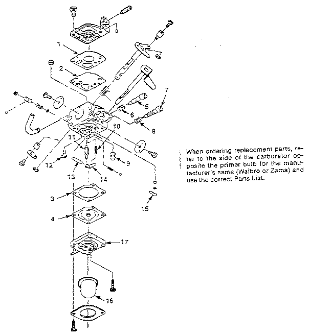 Carburetors zama c1u-h12a (00933-a)