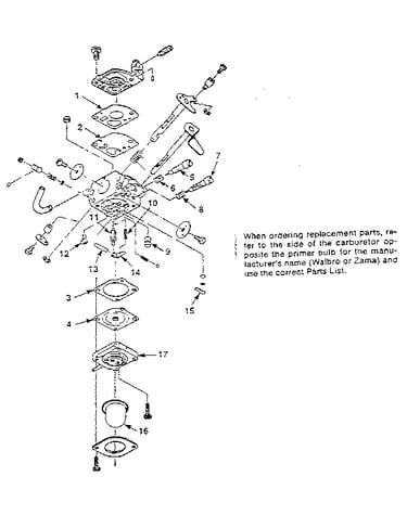 Carburetors zama c1u-h12a (00933-a)