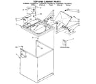 Kenmore 11092093710 top and cabinet diagram