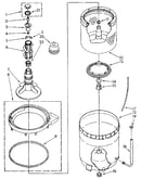 Agitator, basket and tub