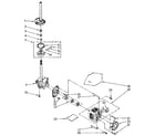 Kenmore 11082984120 brake, clutch, gearcase, motor and pump diagram