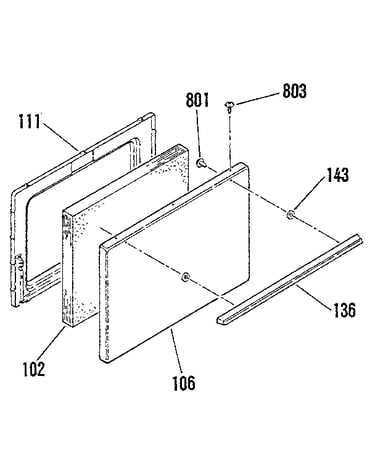 Oven door section