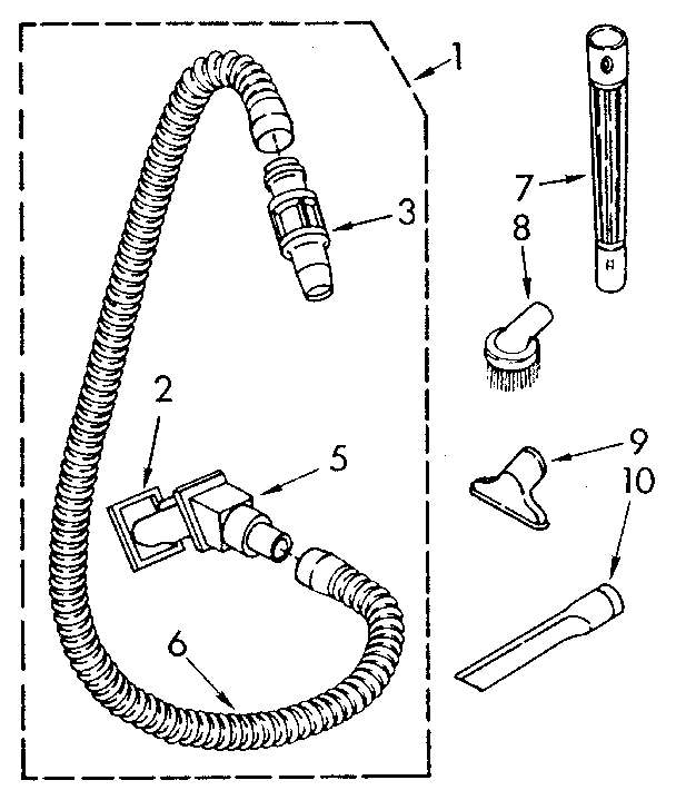 Hose and attachment