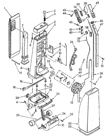 Handle and bag housing