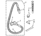 Kenmore 1163957582 hose and attachment diagram