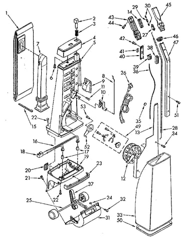 Handle and bag housing
