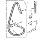 Kenmore 1163916482 hose and attachment diagram