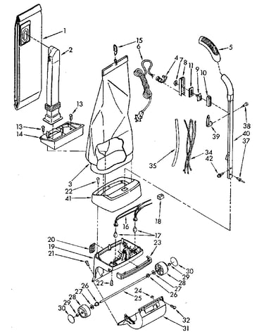 Handle and bag housing