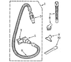 Kenmore 1163957082 hose and attachment diagram