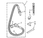 Kenmore 1163936082 hose and attachment diagram