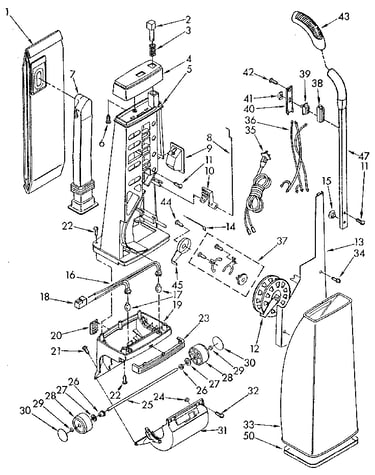 Handle and bag housing