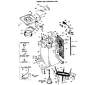GE WWA8887MAL cabinet and suspension assembly diagram