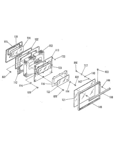 Oven door section