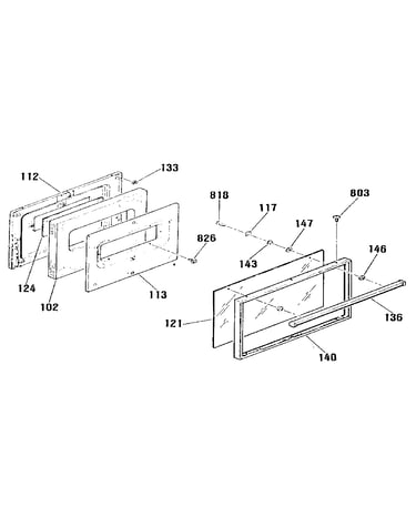 Oven door section