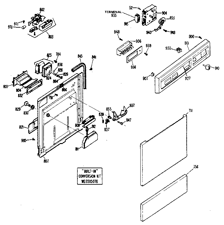 CONTROL PANEL AND FRONT PANEL