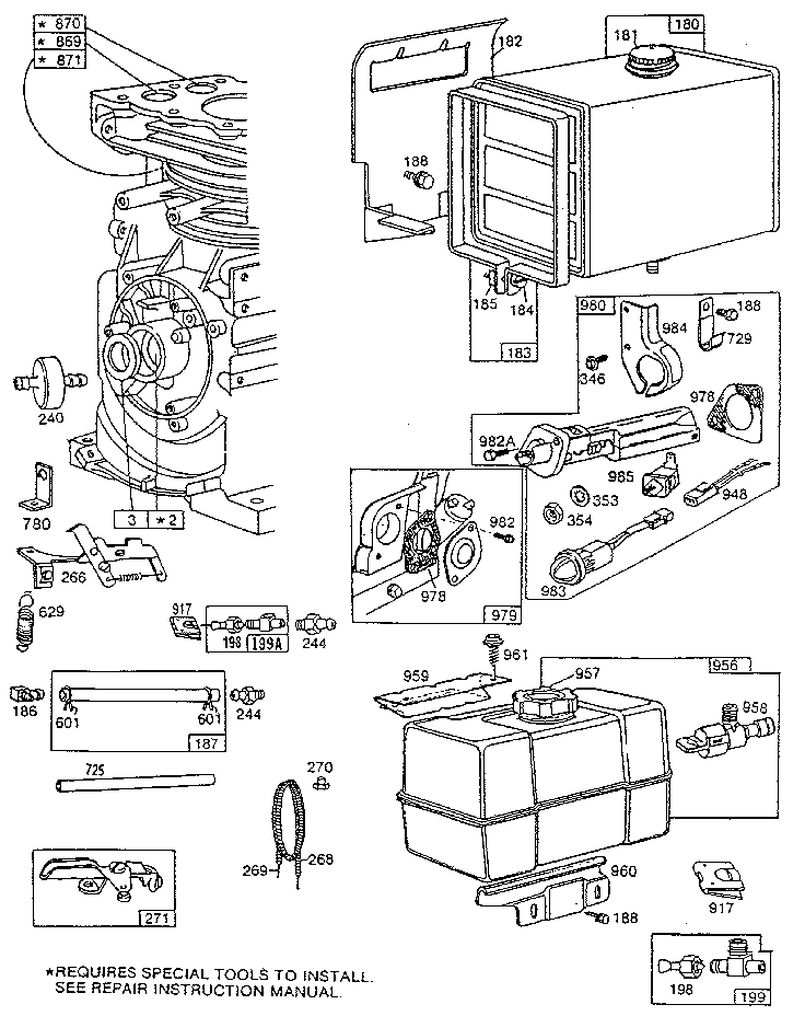 Fuel tank and oil gard switch