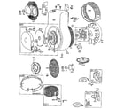 Briggs & Stratton 190400 TO 190499 (2804 - 2882) rewind starter and flywheel assembly diagram