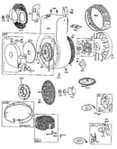 Rewind starter and flywheel assembly