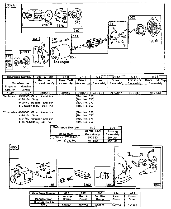 Starting motor