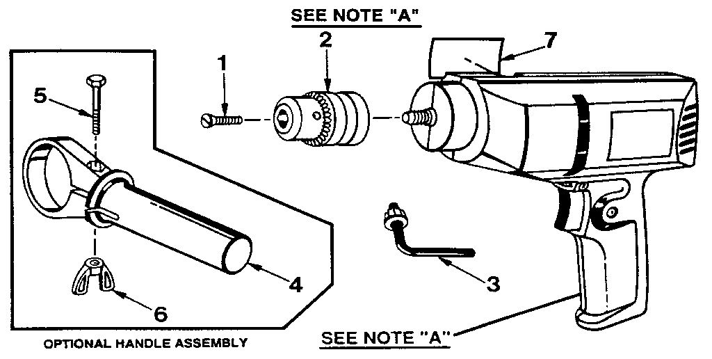 Unit parts and optional handle assembly
