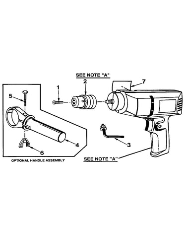Unit parts and optional handle assembly