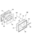 Oven door section