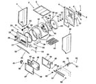 Kenmore 41799980820 dryer-cabinet, drum, heater diagram