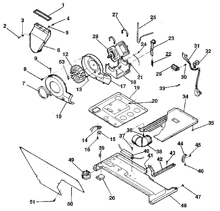 Dryer-motor, blower, belt