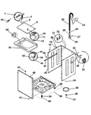 Washer-cabinet, top panel, base