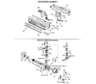 Kenmore 3631499581 escutcheon and motor/pump diagram