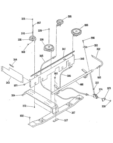 Top burner section