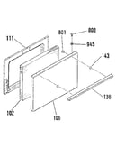 Oven door section