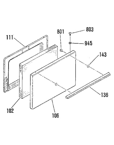Oven door section