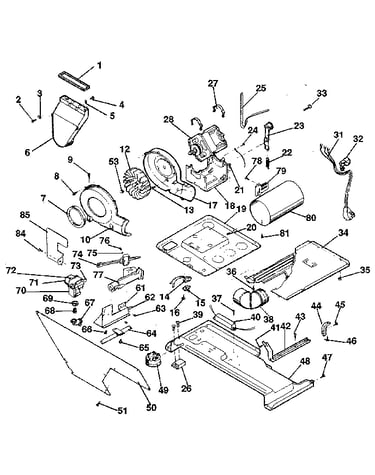 Dryer, motor, blower, belt