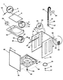 Washer-cabinet, top panel, base