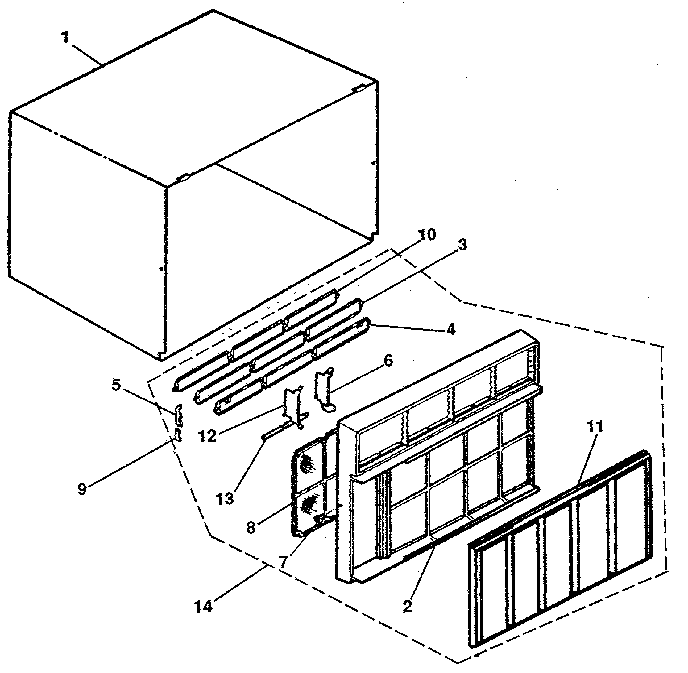 Cabinet and front panel