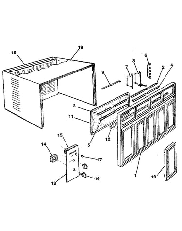Cabinet and front panel