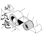 ICP NLOC150CK01 blower assembly diagram