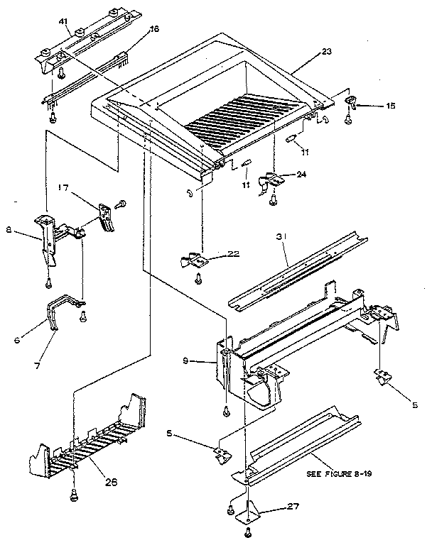 FIGURE 8-2B. UPPER MAIN BODY - HP 33449 (2 OF 2)