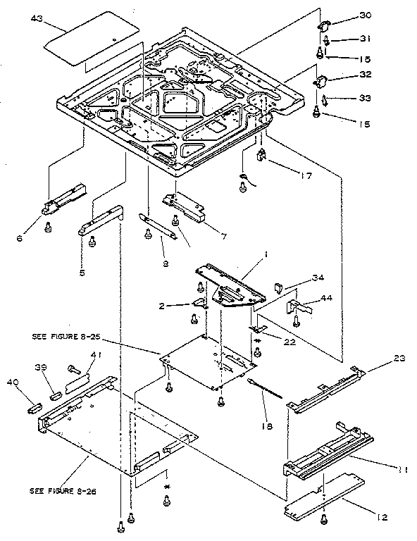 FIGURE 8-3A. LOWER MAIN BODY - HP 33440 (1 OF 2)