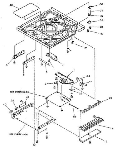 Figure 8-3a. lower main body - hp 33440 (1 of 2)