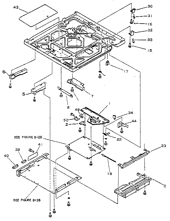 Figure 8-3b. lower main body - hp 33449 (1 of 2)