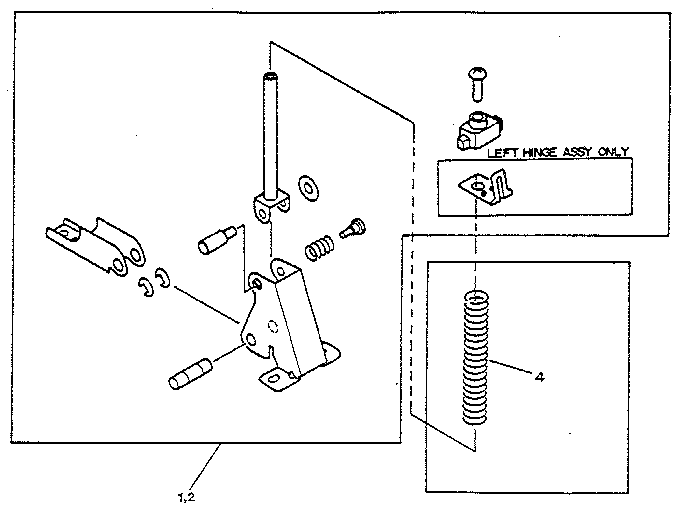 FIGURE 8-6. HINGE ASSEMBLY