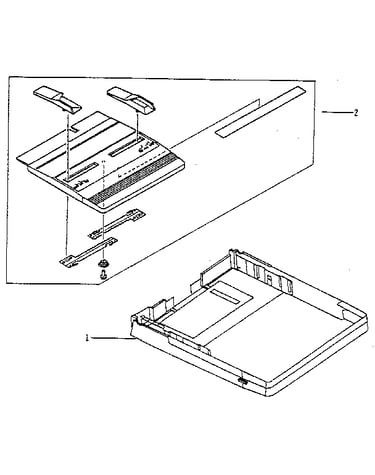 Figure 8-11a. paper tray assembly and top cover - hp 33440