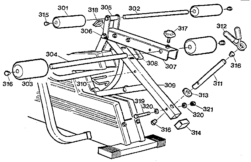 Leg extension assemblies