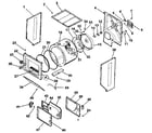 Kenmore 41799463810 dryer-cabinet, drum, heater diagram