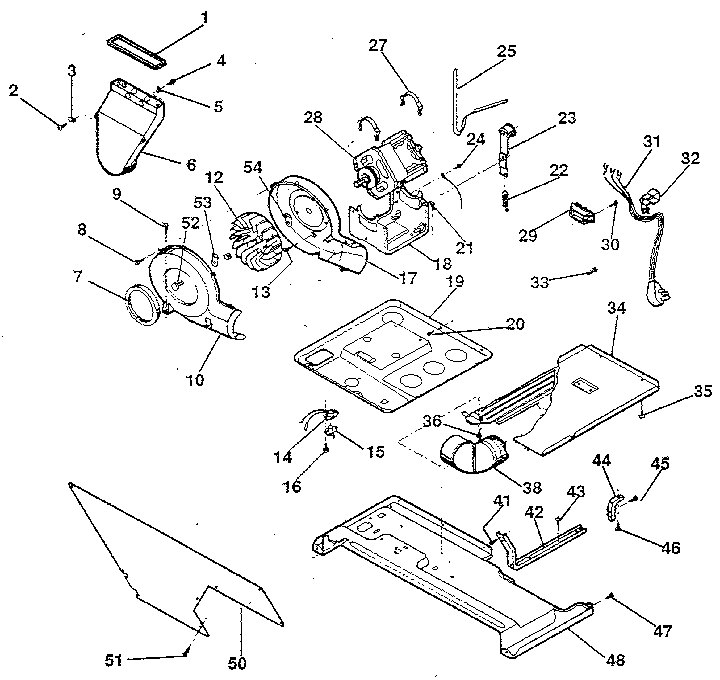 Dryer-motor, blower, belt