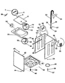 Washer-cabinet, top panel, base